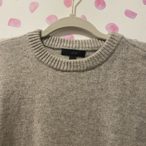 J Crew Womens 100% Wool Two Toned Gray Crew Neck Sweater with Side Zippers XS - Picture 2 of 6